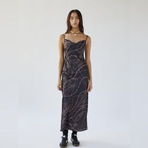 Urban outfitters Size medium Mallory satin maxi dress !